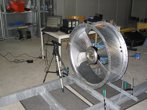 Fieldbalancing on an axial fan